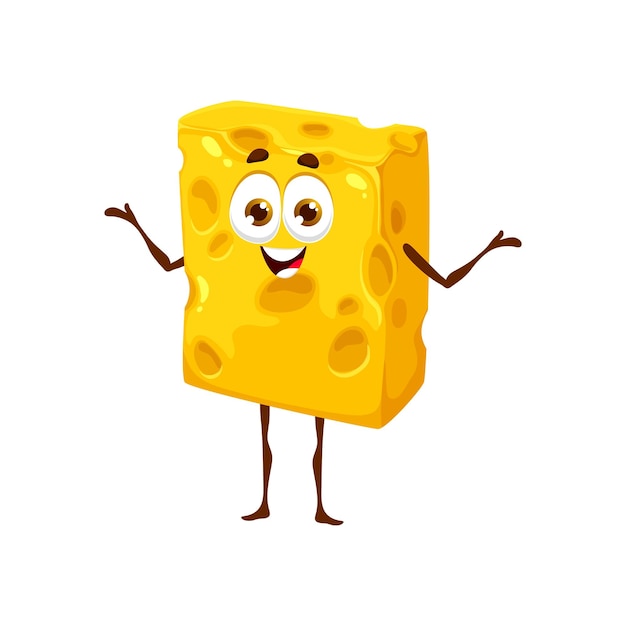 Carácter vectorial aislado de dieta cetogénica de dibujos animados de queso