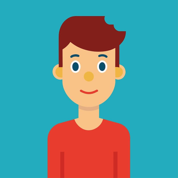 Carácter vectorial del animador en estilo plano