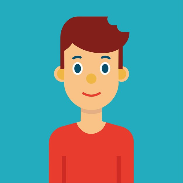 Carácter vectorial del animador en estilo plano