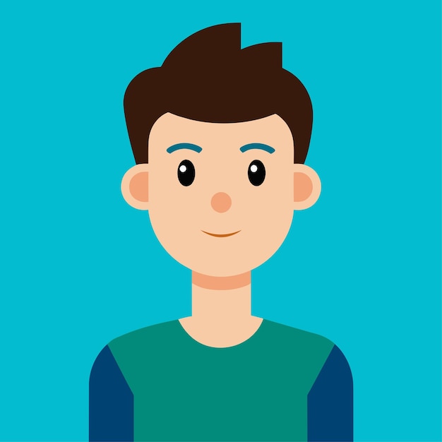 Carácter vectorial del animador en estilo plano