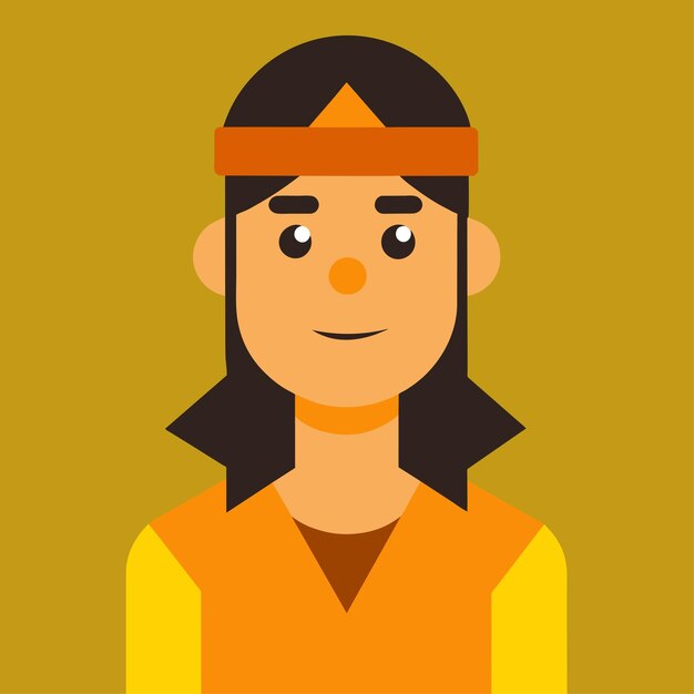 Carácter vectorial de antropólogo en estilo plano