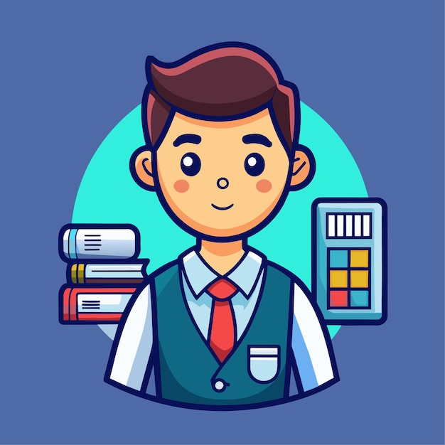 Carácter vectorial del contable en estilo plano