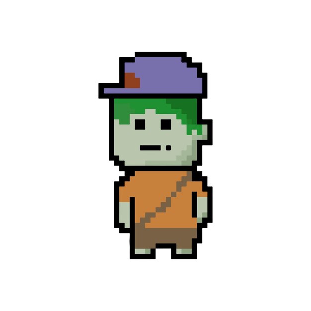 Caracteres de arte de píxeles elementos retro de 8 bits Ilustración vectorial