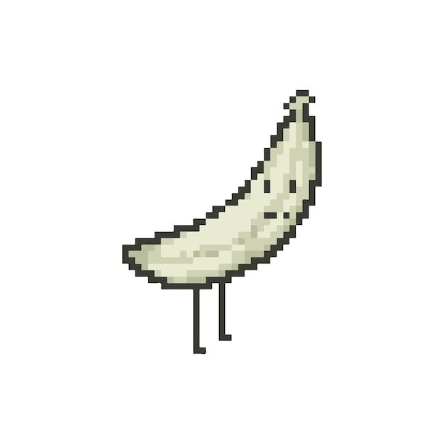 Caracteres de frutas de arte de píxeles aislados en fondo blanco Ilustración vectorial