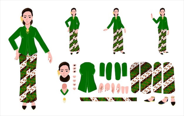 caracteres Vector Jabar Baju Mojang Jejaka Sunda