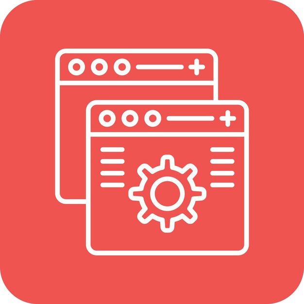 Características personalizadas imagen vectorial de icono Se puede utilizar para la programación informática