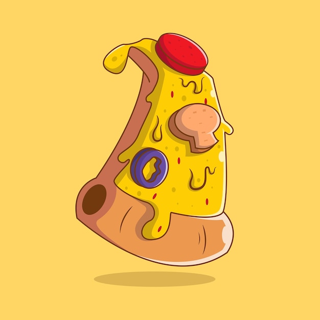 Características de la pizza de rebanada de queso derretido