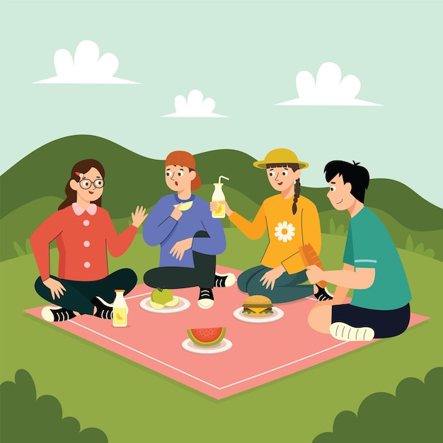 Característico del picnic de primavera
