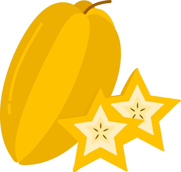 Carambola de frutas estilo dibujado a mano
