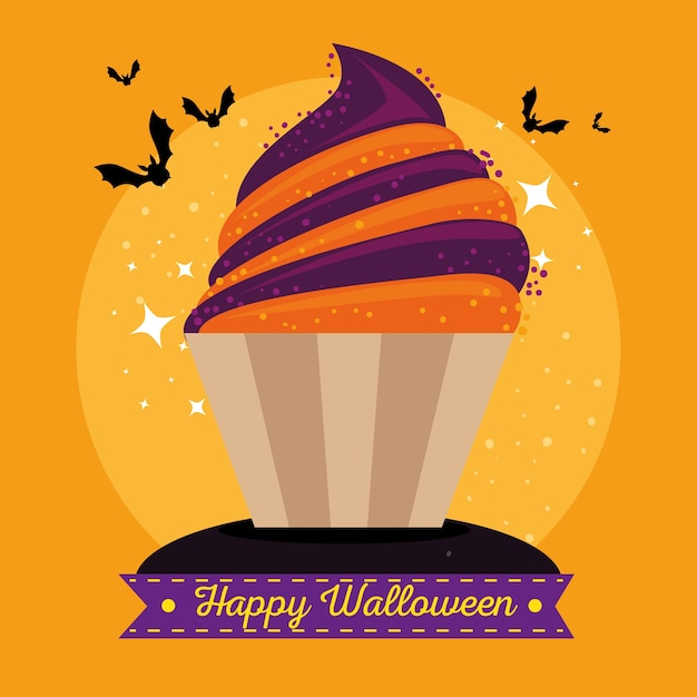 Vector caramelo dulce, feliz, halloween