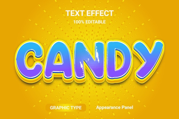caramelo efecto de texto fuente estilo vector archivo eps completamente editable