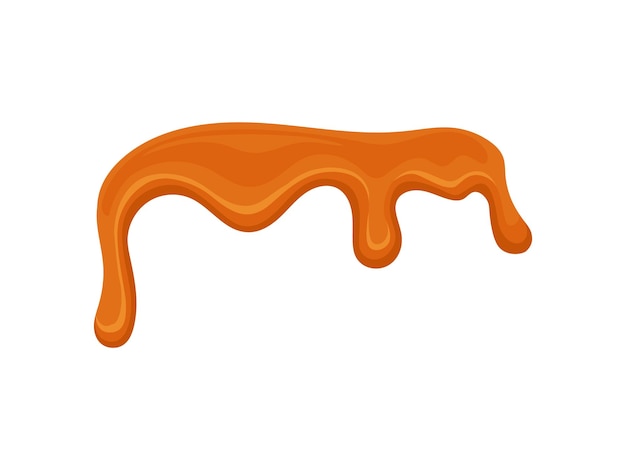Caramelo líquido sobre fondo blanco concepto de caramelo de caramelo