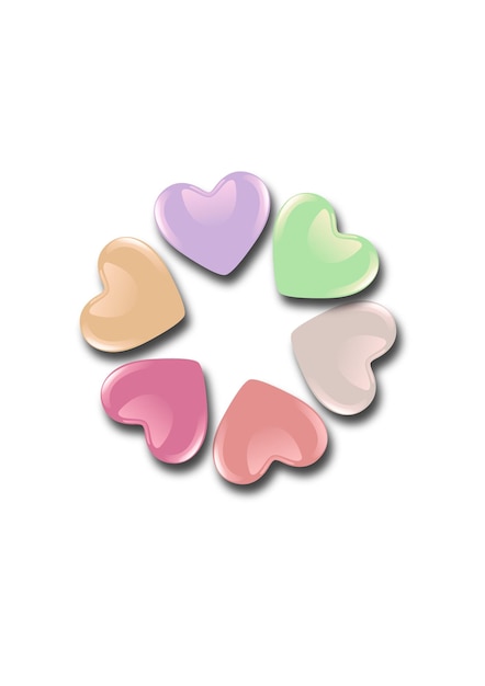 Caramelos en forma de corazón