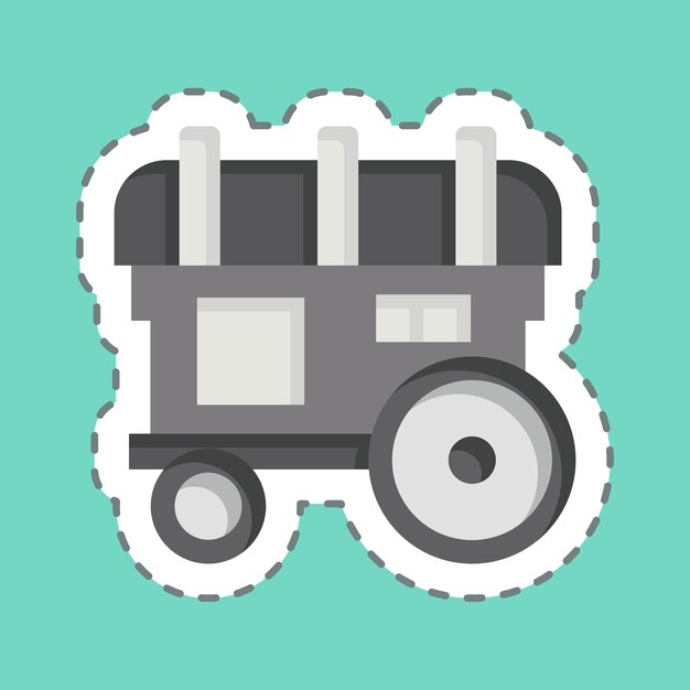 Caravana relacionada con el símbolo medieval diseño sencillo editable