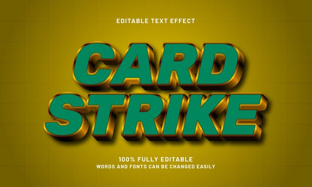 card strike efectos de texto editables con un juego y un tema gracioso