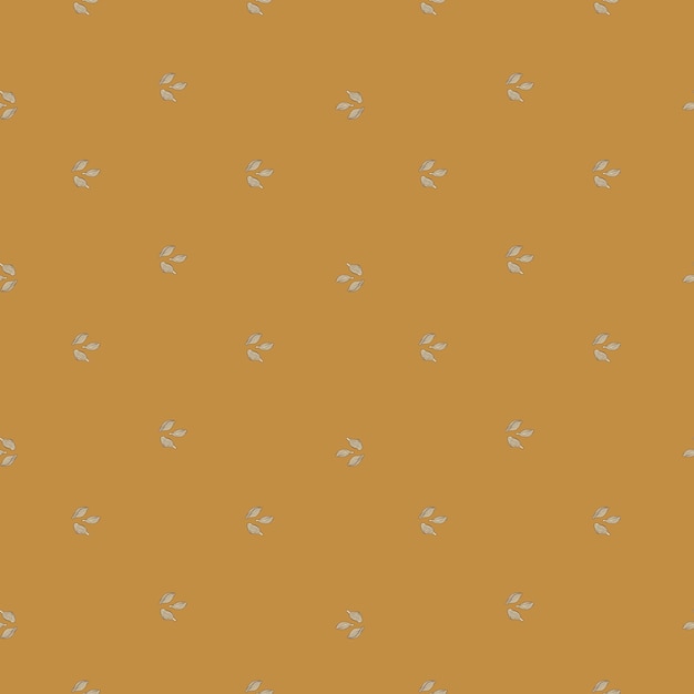 Cardamomo de patrones sin fisuras sobre fondo naranja. Lindo adorno de dibujo de planta. Plantilla de textura geométrica para tela.