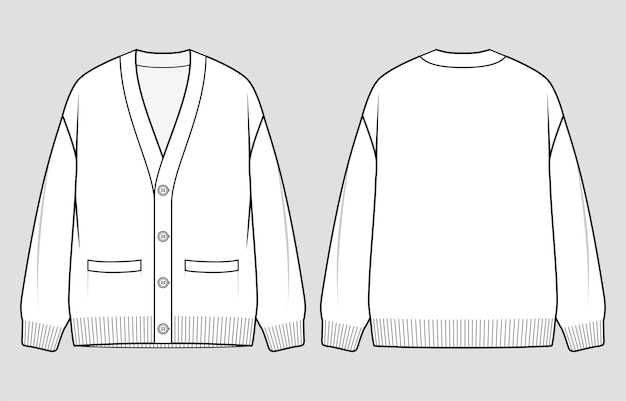 Cardigan de punto de cuello para hombres
