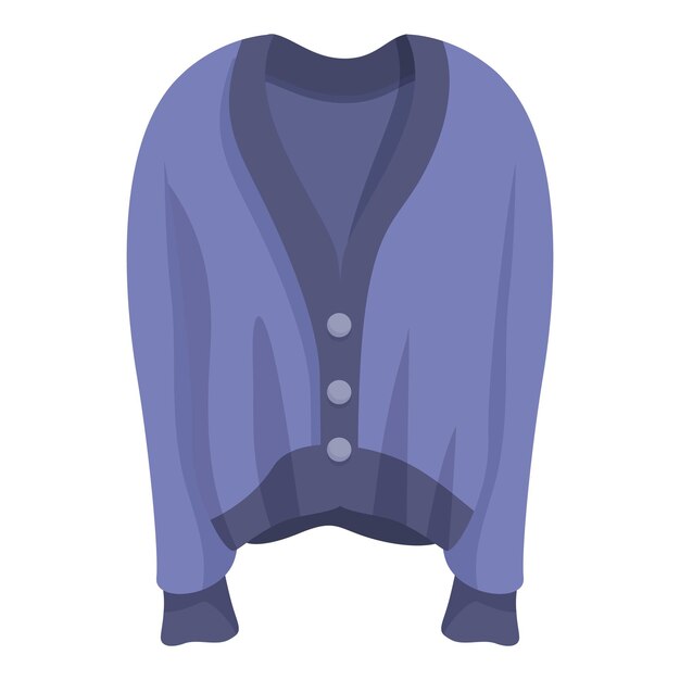 Cardigan púrpura con botones prenda de moda para el clima frío