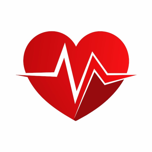 Cardiograma médico de salud cardíaca adhesivo de dibujos animados dibujado a mano icono concepto ilustración aislada