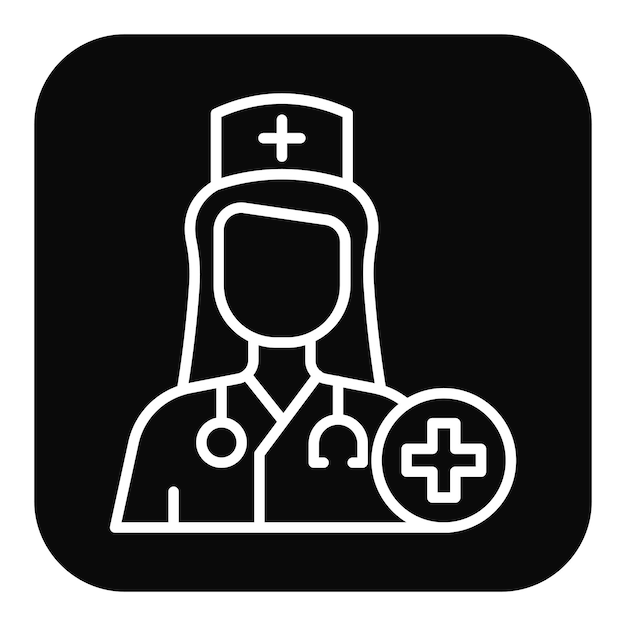 Caregiver Icono vectorial femenino Se puede utilizar para el conjunto de iconos de enfermería