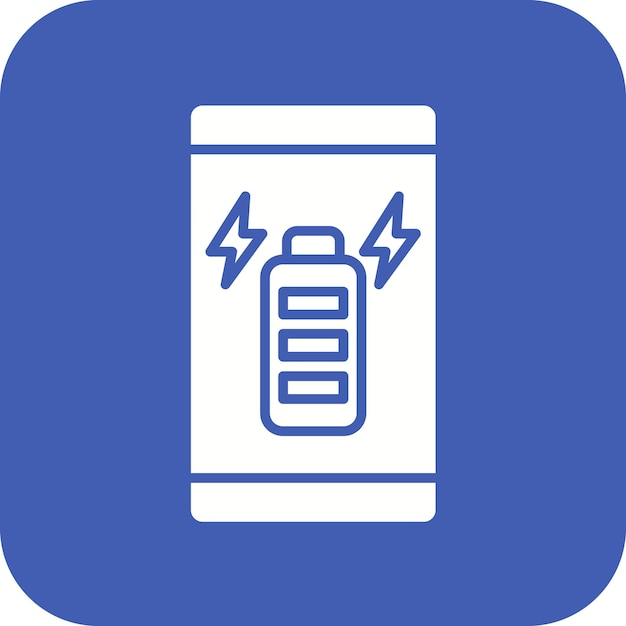 Carga de batería Imagen vectorial de icono completo Se puede usar para la UI móvil