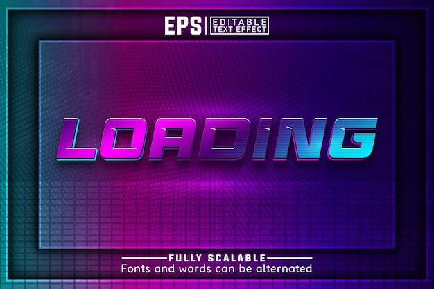 Carga de efectos de texto 3D editables