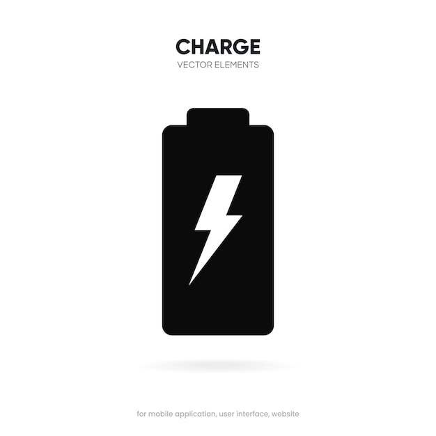 Carga de energía eléctrica 3d energía de carga encendido apagado símbolo de relámpago de icono para la aplicación móvil del sitio web