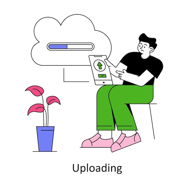 Carga de ilustración de vector de diseño de estilo plano Ilustración de stock