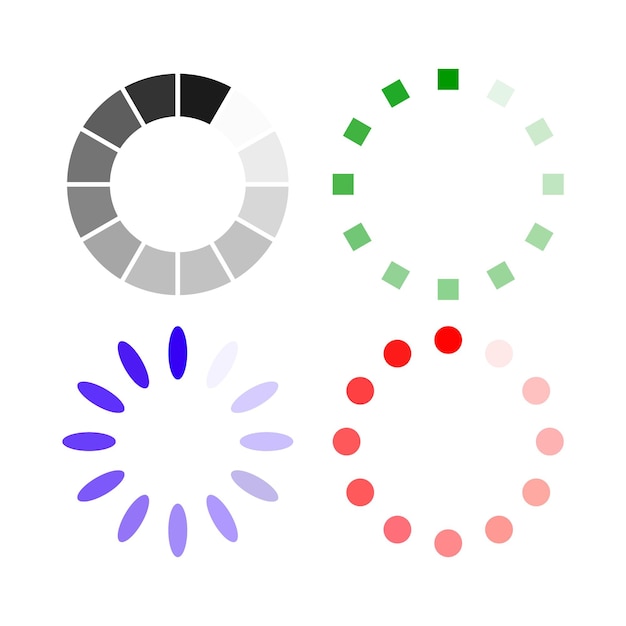 Carga de vectores abstractos plantilla de diseño de iconos coloridos