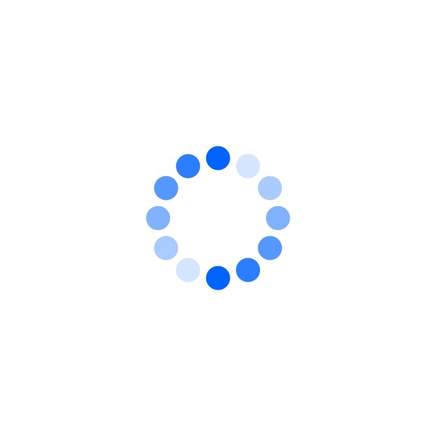 un cargador circular azul en el vector
