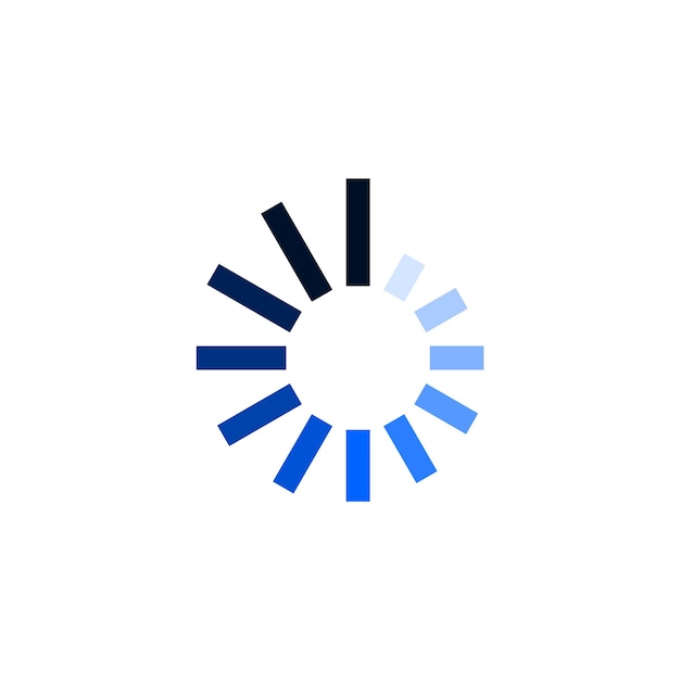 un cargador circular azul en el vector