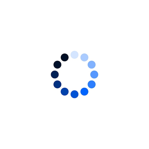 un cargador circular azul en el vector