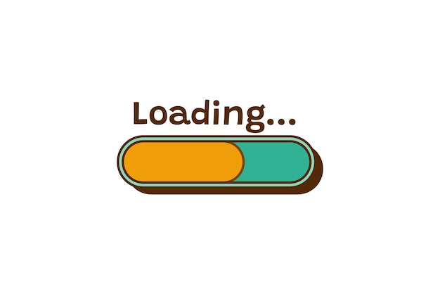 Cargando diseño de etiqueta de barra de progreso