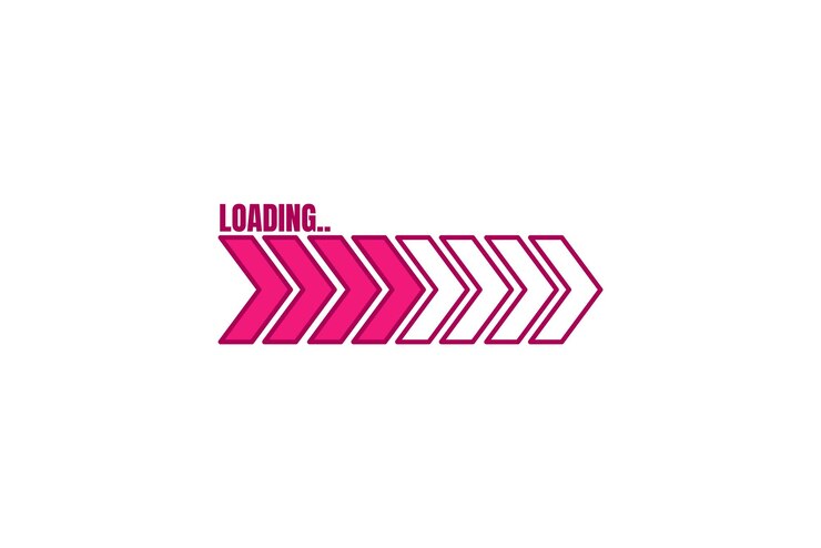 Vector cargando diseño de etiqueta de barra de progreso