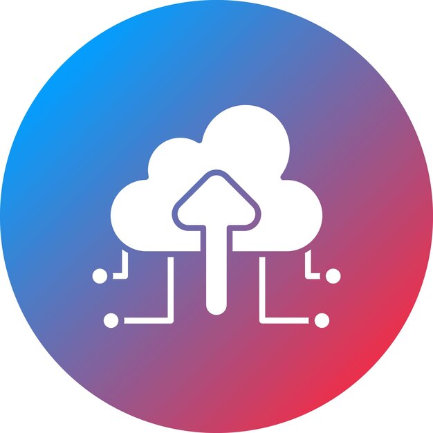 Cargar archivo en la imagen vectorial del icono de la nube Se puede usar para trabajar desde casa