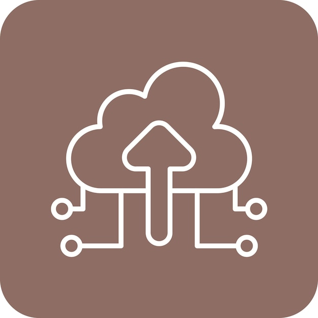 Cargar archivo en la imagen vectorial del icono de la nube Se puede usar para trabajar desde casa