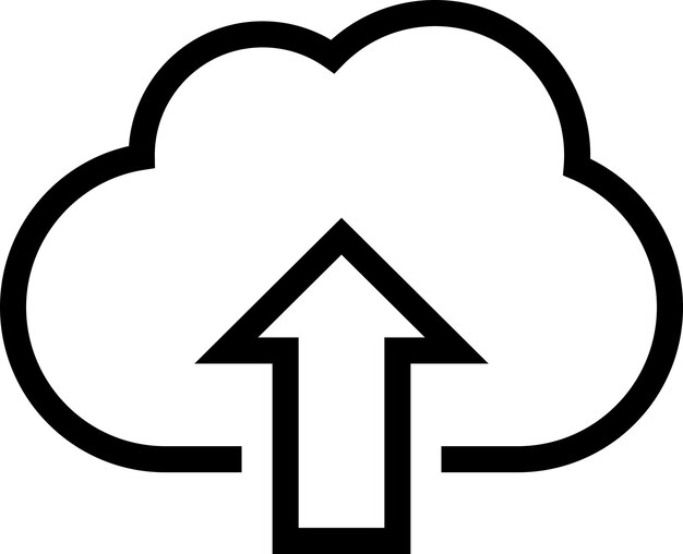 Cargar icono de nube Descargar el archivo de datos símbolo diseño de ilustración vectorial