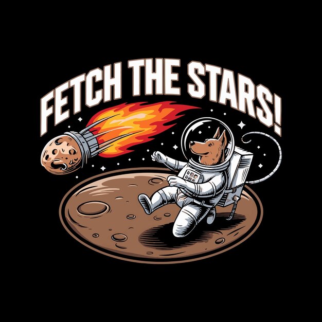 una caricatura de un astronauta con las estrellas en su camisa