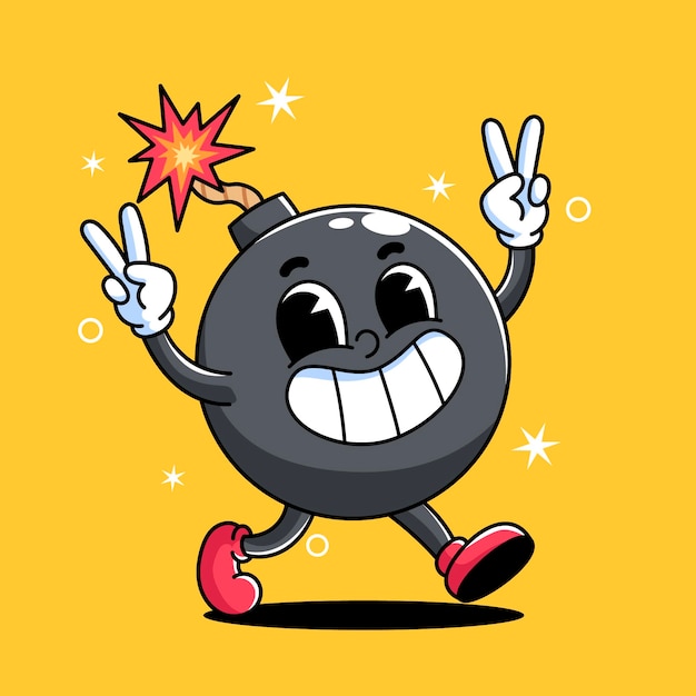 La caricatura de la bomba de la sonrisa