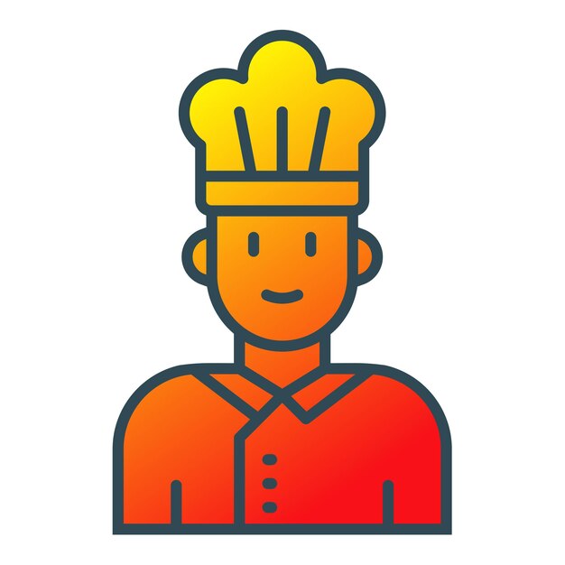 una caricatura de un chef con un sombrero de chef