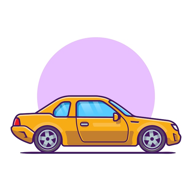 Vector caricatura de coche. transporte de vehículos aislado