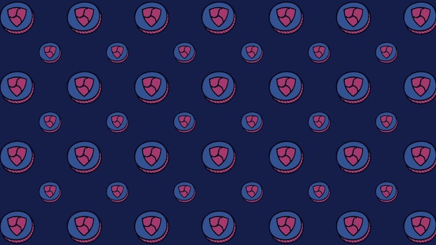 Caricatura de criptomonedas con patrón sin costuras vectorial de moda