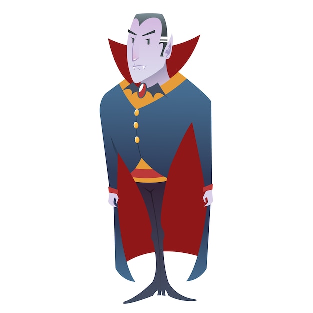 Caricatura divertida Drácula vampiro carácter