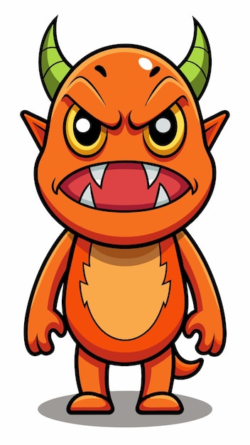 una caricatura de un dragón rojo con una gran sonrisa