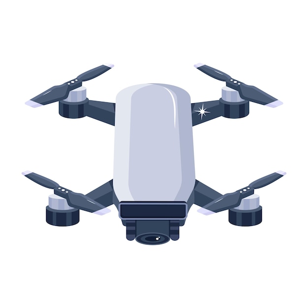Una caricatura de un dron con el número 10 en la parte inferior.