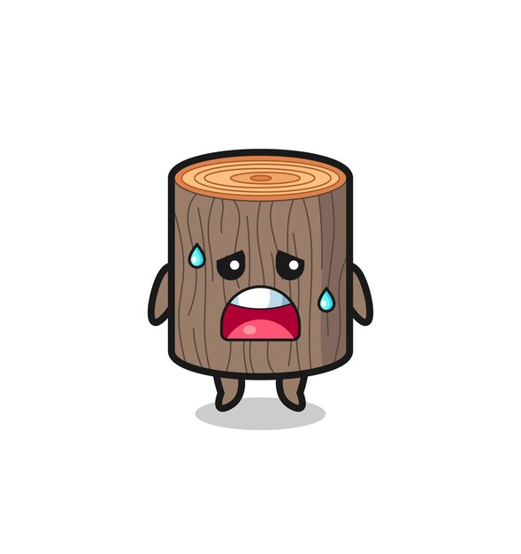 La caricatura de fatiga del tocón de árbol.