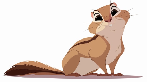 una caricatura de un gato con una larga cola