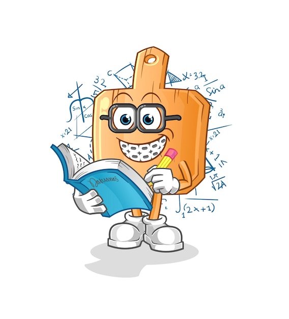 La caricatura de geek de mantel de madera. vector de mascota de dibujos animados