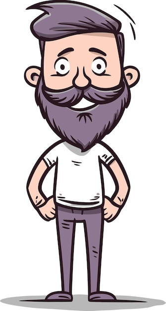 una caricatura de un hombre con barba y barba