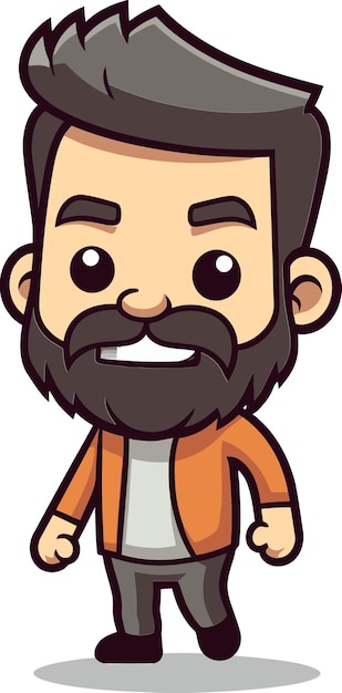 una caricatura de un hombre con barba y bigote